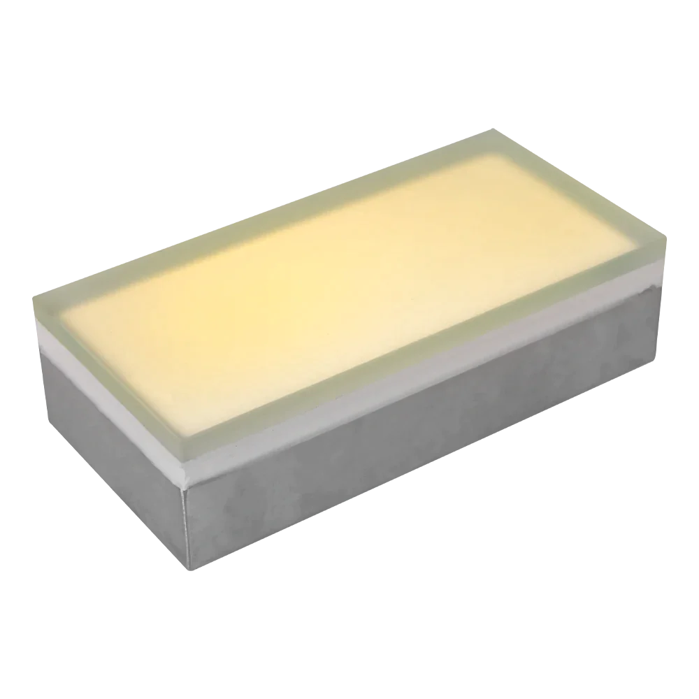 Abba Lighting Rectangle Shaped 2.6W LED 12V DC COB White with Frosted Tempered Glass 3000K Brick Light