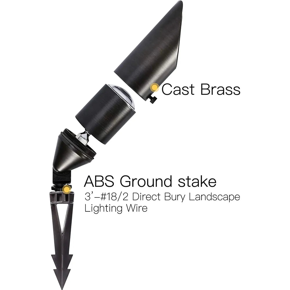 Abba Lighting SPB04 MR16 LED 12V Dark Brass Spot Light
