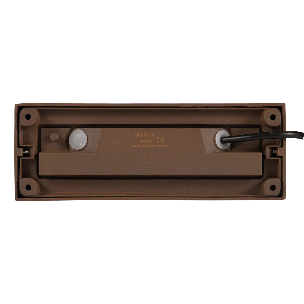Abba Lighting STA04 8W AC/DC LED 12V 5000K Brown Aluminum Step Deck Light