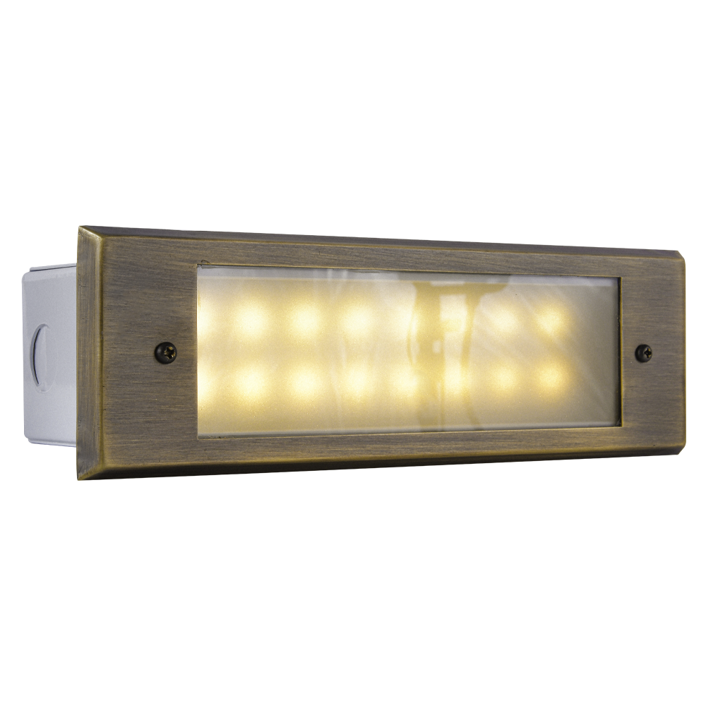 Abba Lighting STB10 4W LED AC/DC 12V Nattural Brass Step Light