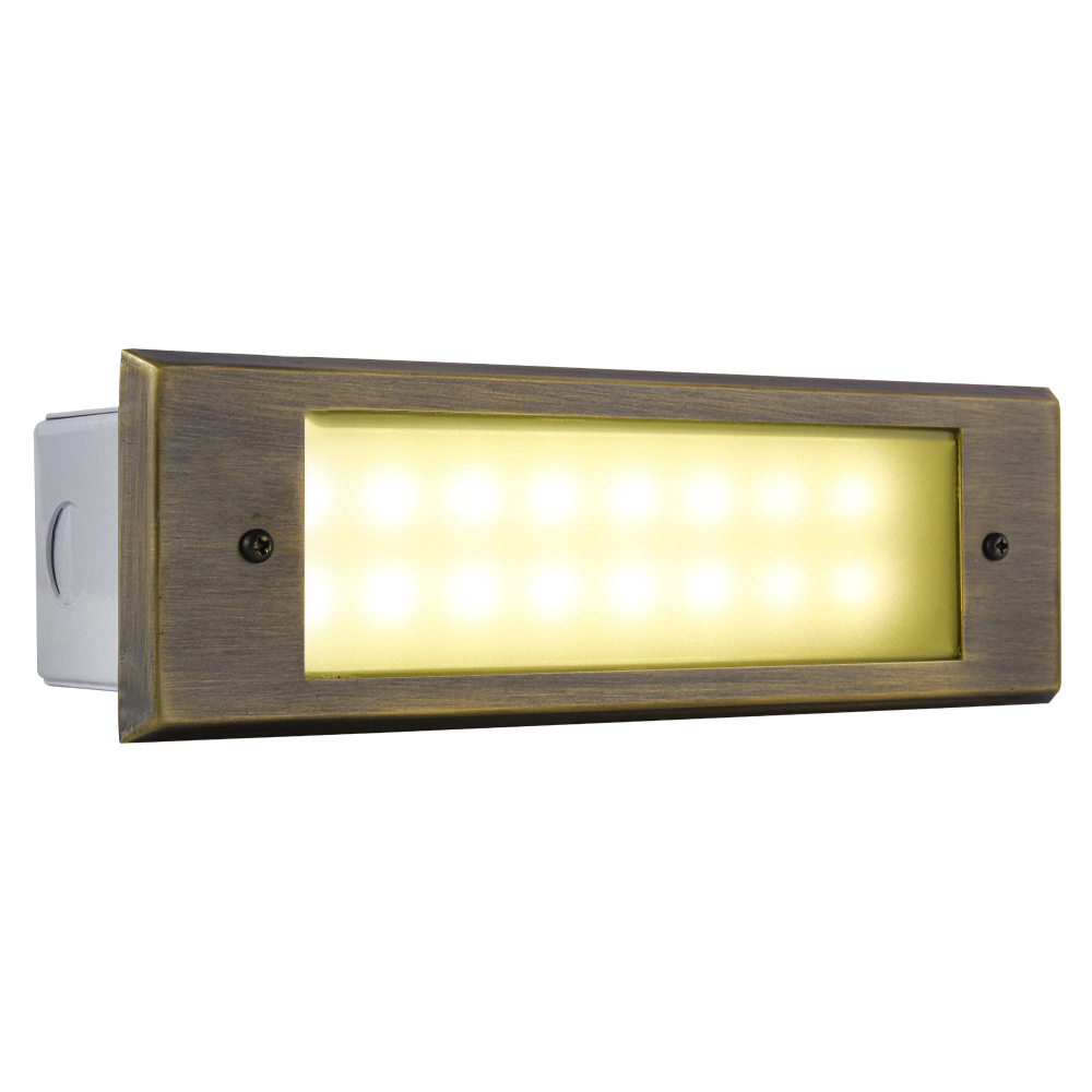 Abba Lighting STB10 4W LED AC/DC 12V Nattural Brass Step Light