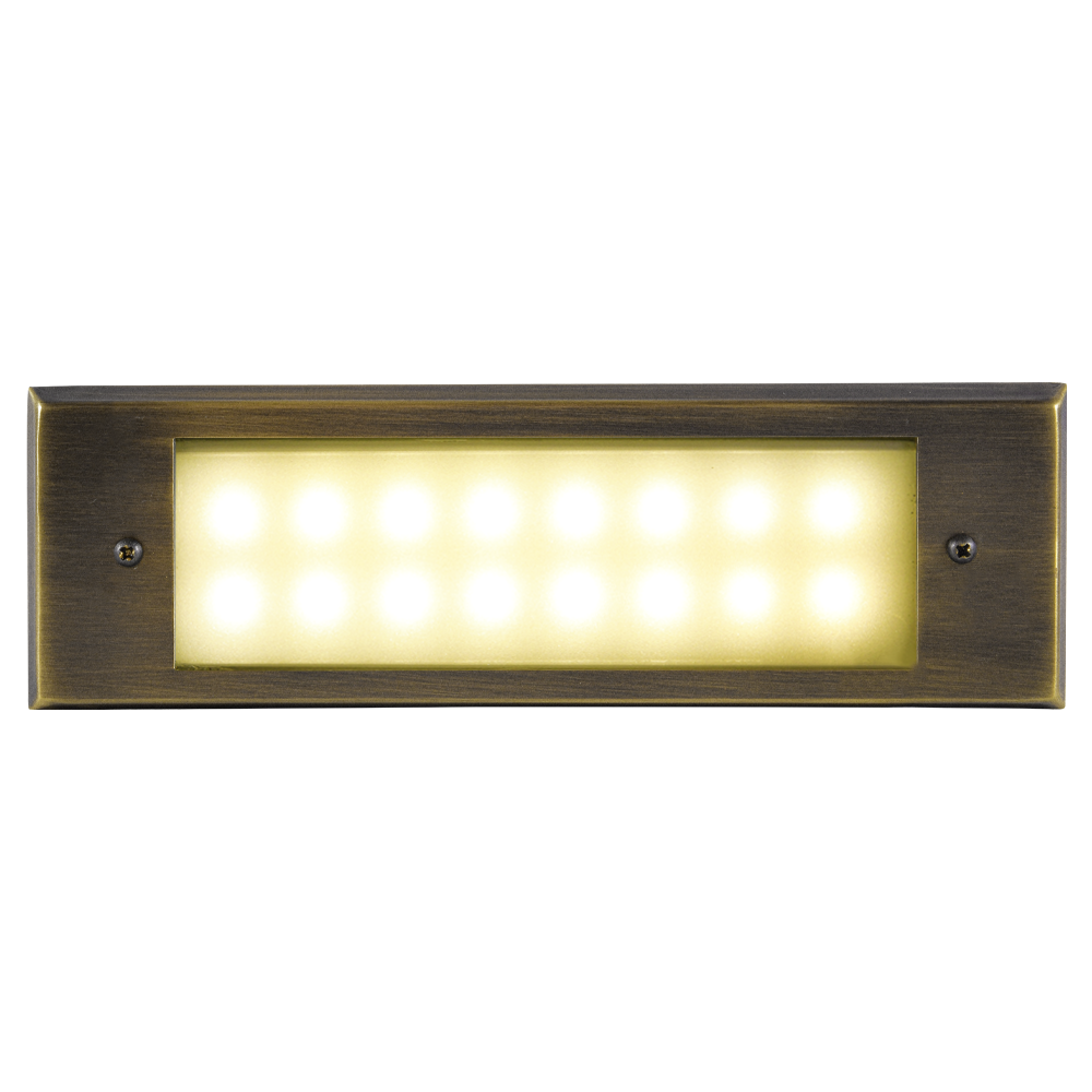 Abba Lighting STB10 4W LED AC/DC 12V Nattural Brass Step Light