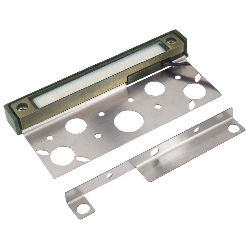 Abba Lighting STB12 3W AC/DC LED 12V 3000K Brass Hardscape/Edge Light
