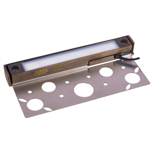 Abba Lighting STB12 3W AC/DC LED 12V 5000K Brass Hardscape/Edge Light