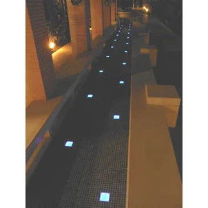 Abba Lighting Square Shaped 1.3W LED 12V DC White with Frosted Tempered Glass 3000K Brick Light