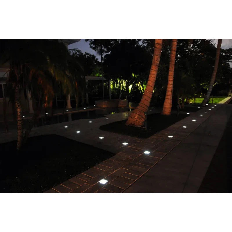Abba Lighting Square Shaped 1.3W LED 12V DC White with Frosted Tempered Glass 3000K Brick Light