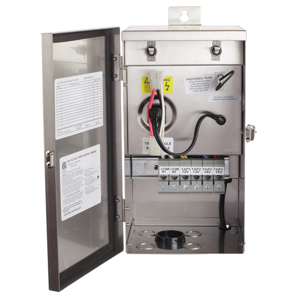 Abba Lighting TSR600 600W AC Multi Tap Output Manual Stainless Steel Transformer