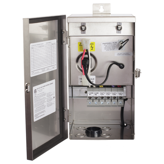 Abba Lighting TSR600 600W AC Multi Tap Output Manual Stainless Steel Transformer