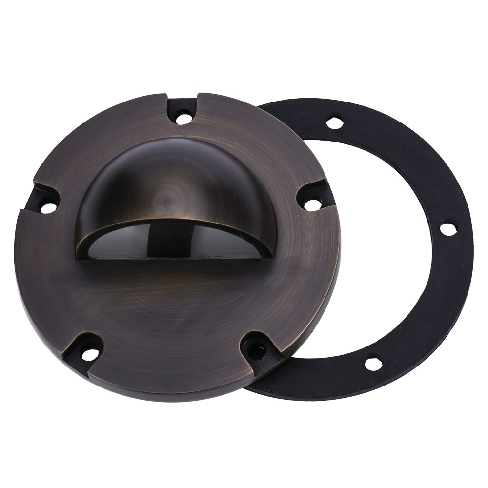 Abba Lighting UNB02 MR16 12V Brass Half-Moon Well Light