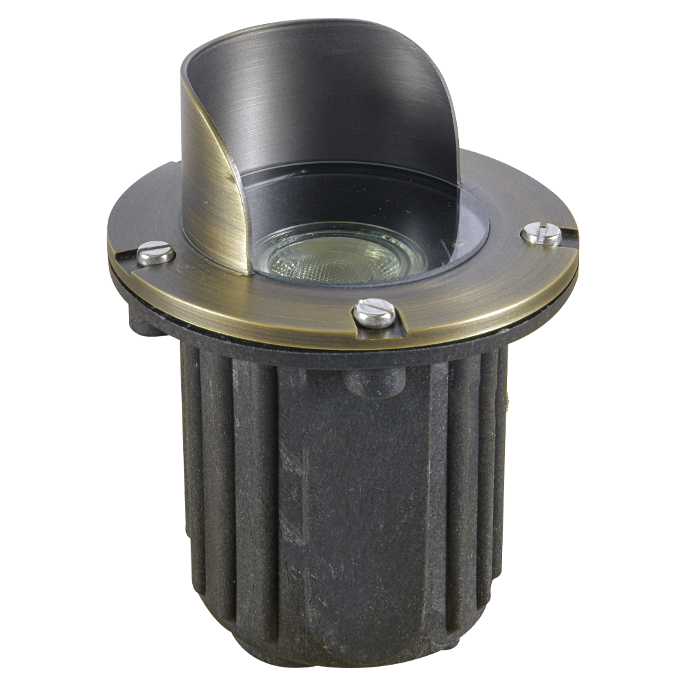 Abba Lighting UNB03 MR16 LED 12V Brass Shielded Well Light