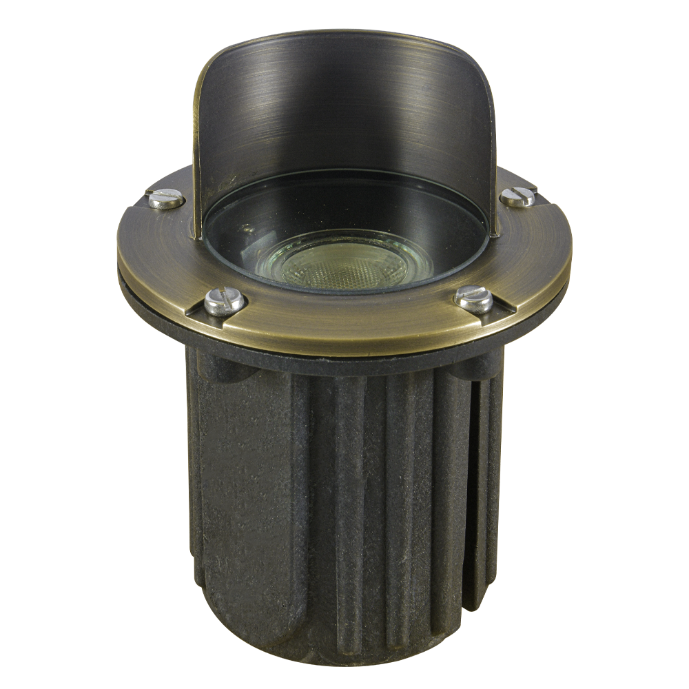 Abba Lighting UNB03 MR16 LED 12V Brass Shielded Well Light