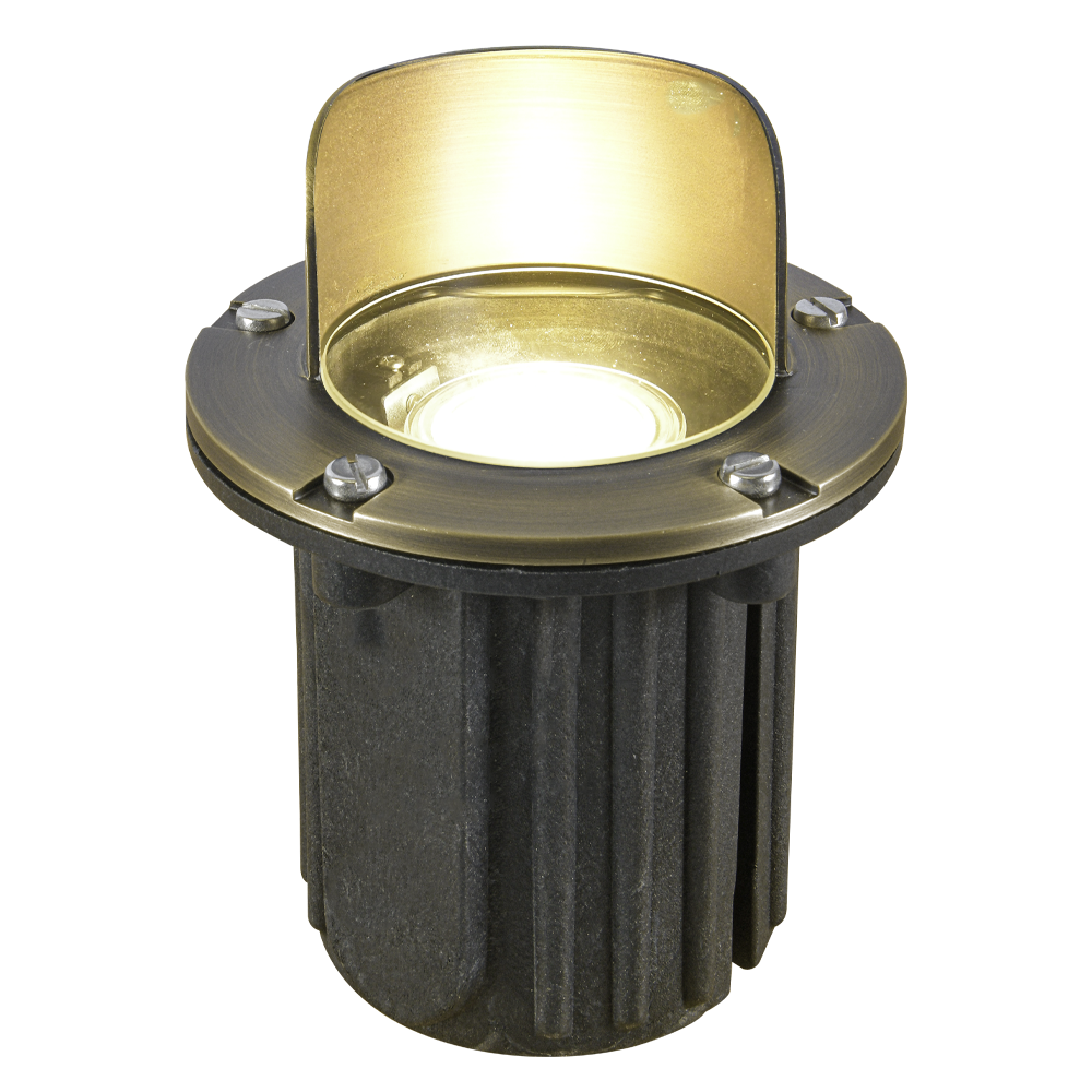 Abba Lighting UNB03 MR16 LED 12V Brass Shielded Well Light