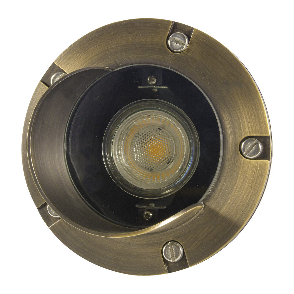 Abba Lighting UNB03 MR16 LED 12V Brass Shielded Well Light