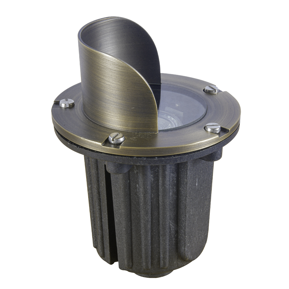 Abba Lighting UNB03 MR16 LED 12V Brass Shielded Well Light