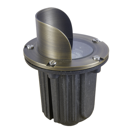 Abba Lighting UNB03 MR16 LED 12V Brass Shielded Well Light