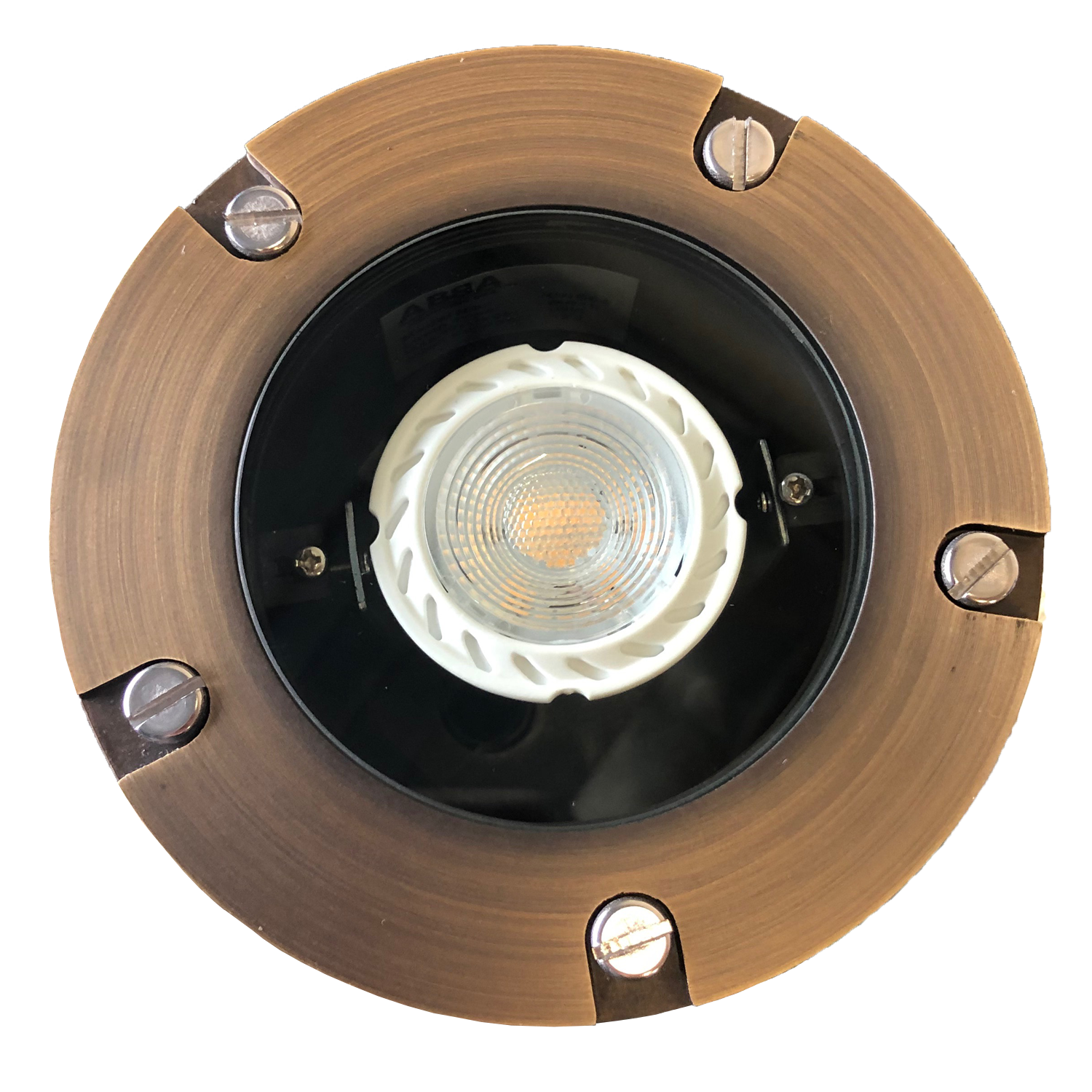Abba Lighting UNB04 MR16 LED 12V Natural Brass Well Light