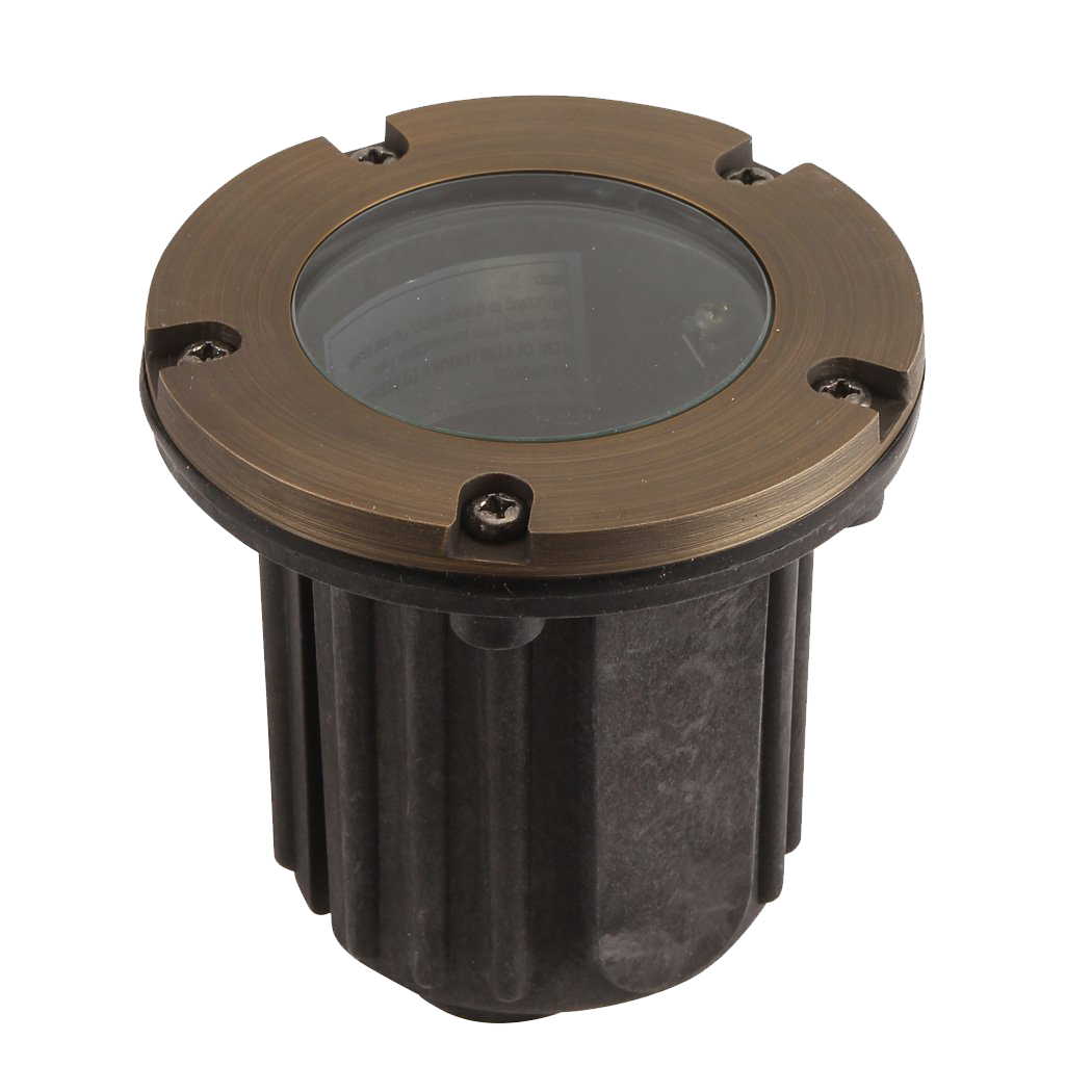 Abba Lighting UNB04 MR16 LED 12V Natural Brass Well Light