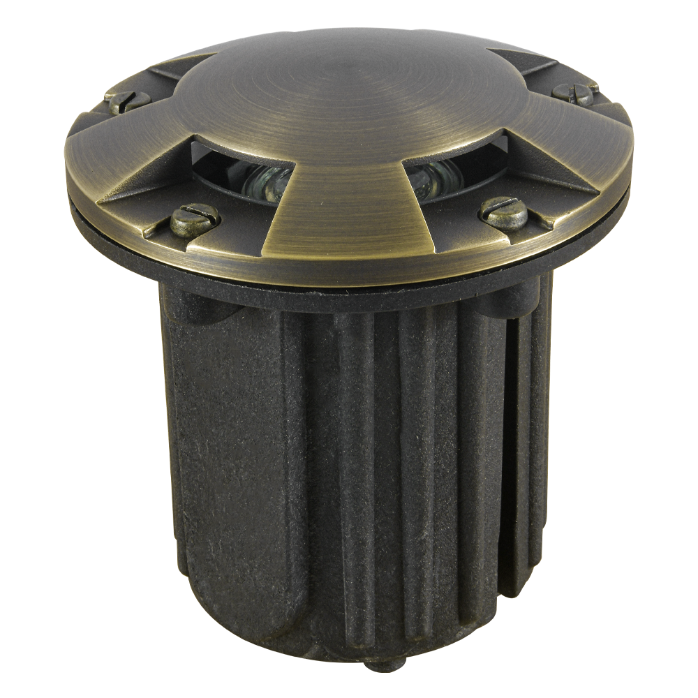 Abba Lighting UNB07 MR16 LED 12V Brass Multi-Directional Well Light