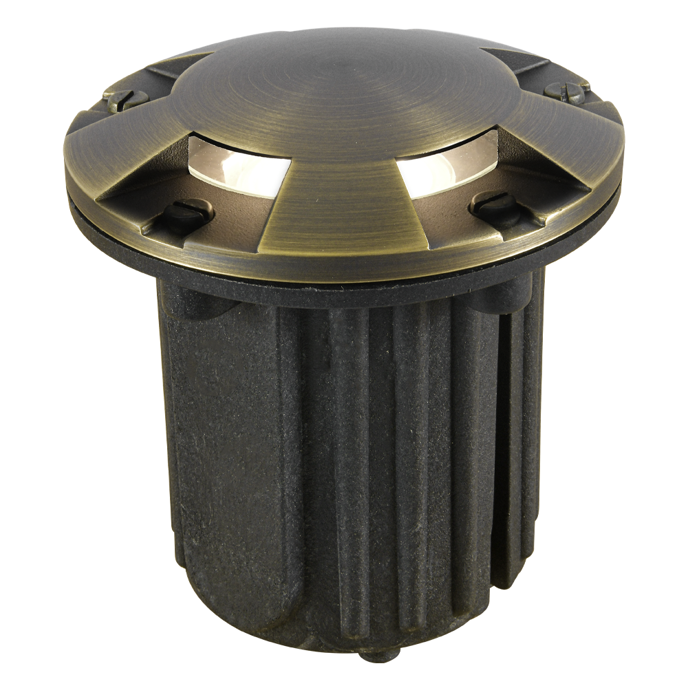 Abba Lighting UNB07 MR16 LED 12V Brass Multi-Directional Well Light