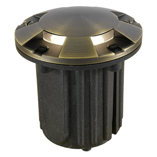Abba Lighting UNB07 MR16 LED 12V Brass Multi-Directional Well Light