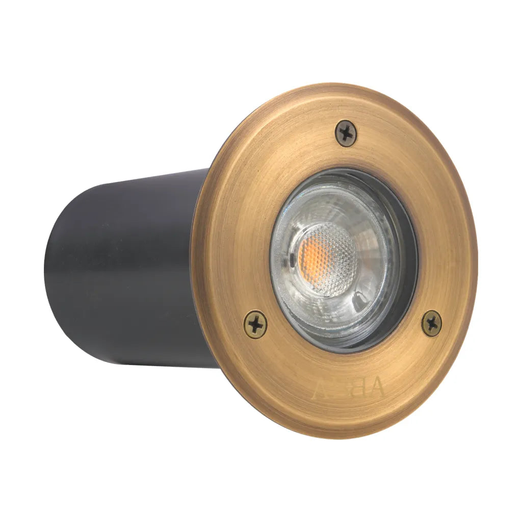 Abba Lighting UNB12 MR16 LED 12V Cast Brass Well Light