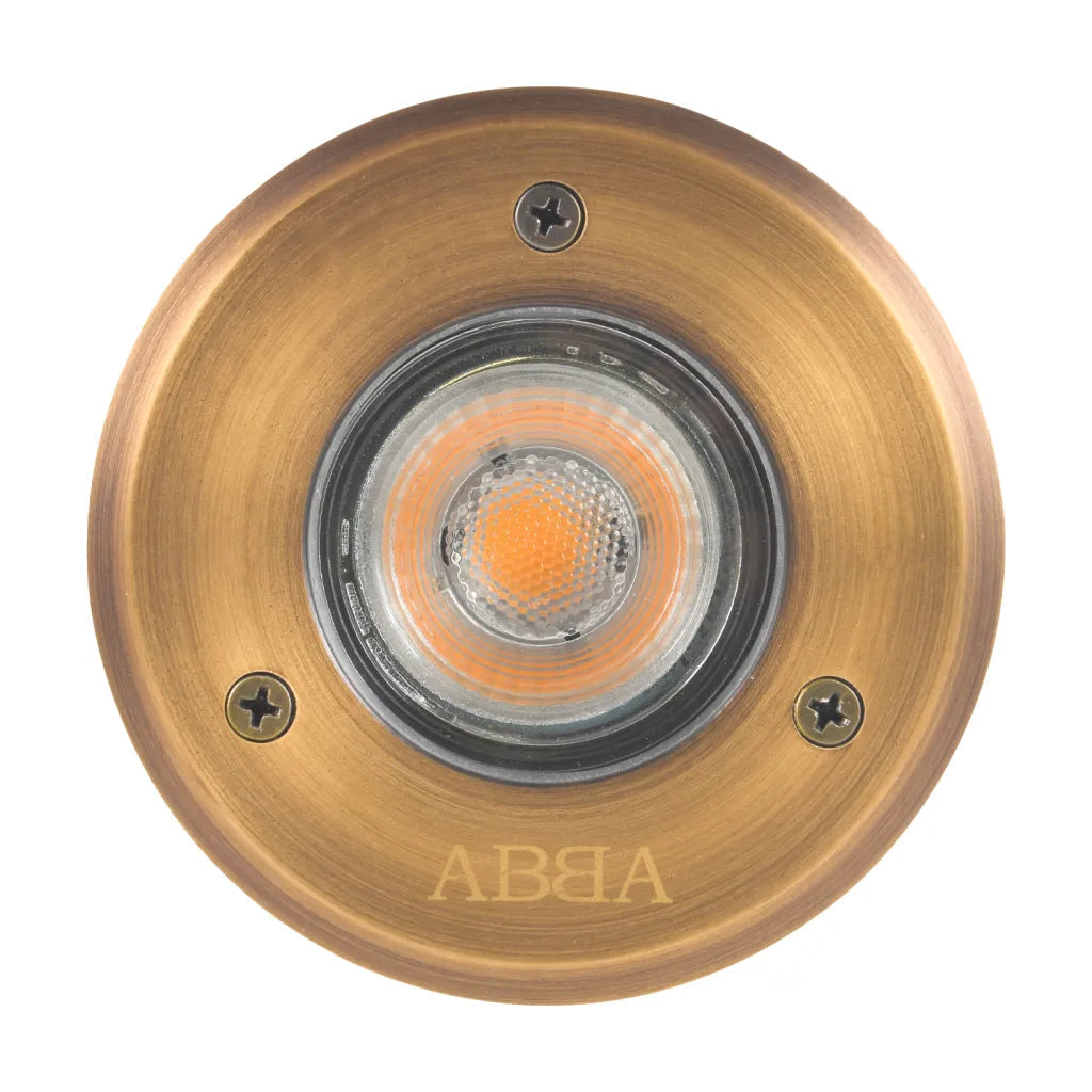 Abba Lighting UNB12 MR16 LED 12V Cast Brass Well Light