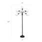 All The Rages 67" Black 5-Light Adjustable Gooseneck Floor Lamp With White Shades