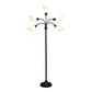 All The Rages 67" Black 5-Light Adjustable Gooseneck Floor Lamp With White Shades