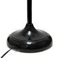 All The Rages 67" Black 5-Light Adjustable Gooseneck Floor Lamp With White Shades