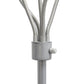 All The Rages 67" Silver 5-Light Adjustable Gooseneck Floor Lamp With Blue, White & Gray Shades