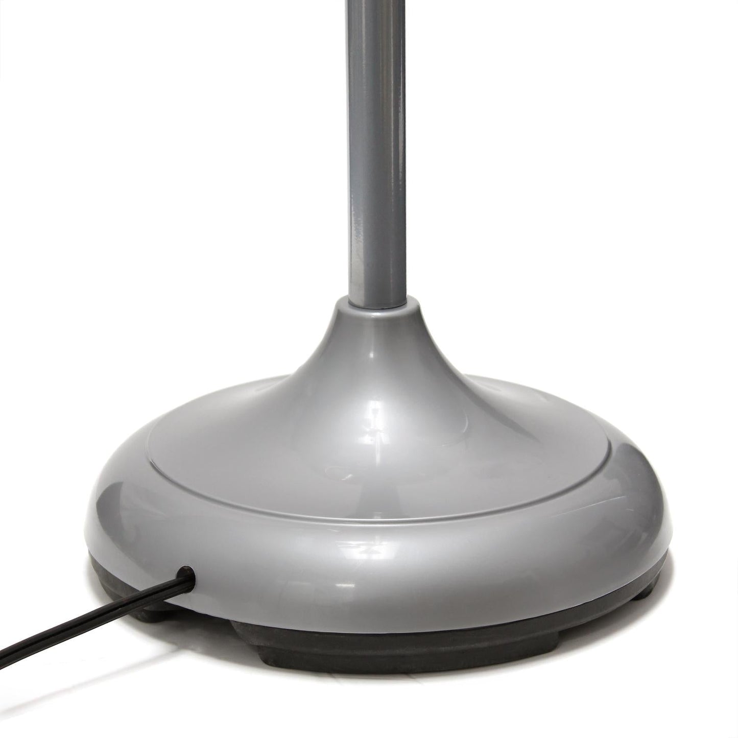All The Rages 67" Silver 5-Light Adjustable Gooseneck Floor Lamp With Blue, White & Gray Shades