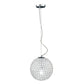 All The Rages Elegant Designs 12" Round Genuine Crystal Ball Pendant Sphere With Chrome Accents