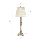 All The Rages Elegant Designs Antique Style Buffet Table Lamp With Cream Ruched Shade
