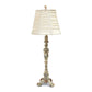All The Rages Elegant Designs Antique Style Buffet Table Lamp With Cream Ruched Shade
