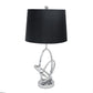 All The Rages Elegant Designs Black Shades & Chrome Finish Mod Art Polished Table Lamp