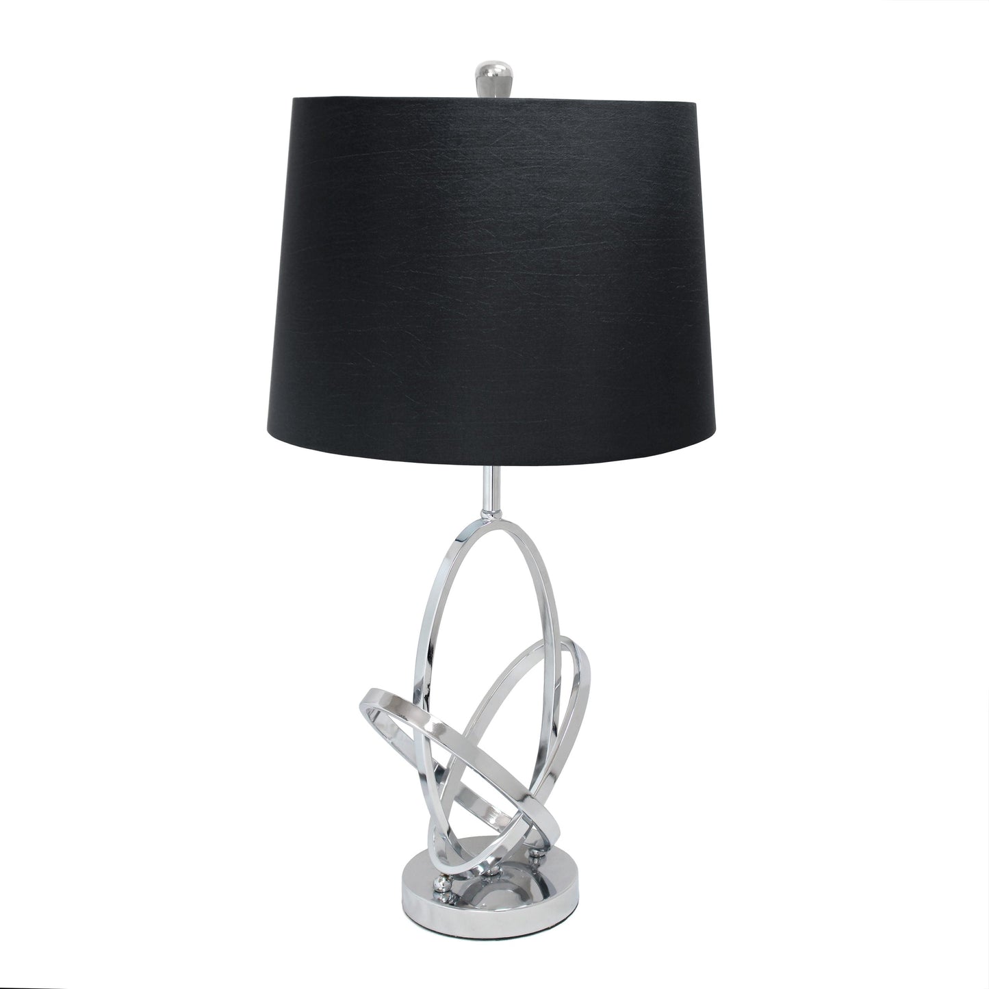 All The Rages Elegant Designs Black Shades & Chrome Finish Mod Art Polished Table Lamp