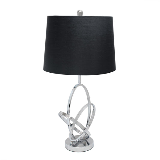 All The Rages Elegant Designs Black Shades & Chrome Finish Mod Art Polished Table Lamp