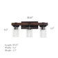 All The Rages Elegant Designs Brown 3-Light Industrial Rustic Bath Vanity Light In Restored Wood Look