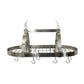 All The Rages Elegant Designs Brushed Nickel 2-Light Kitchen Pot Rack With Downlights