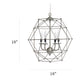 All The Rages Elegant Designs Brushed Nickel 4-Light Hexagon Industrial Rustic Pendant Light