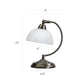 All The Rages Elegant Designs Brushed Nickel Mini Modern Bankers Desk Lamp With Touch Dimmer Control Base