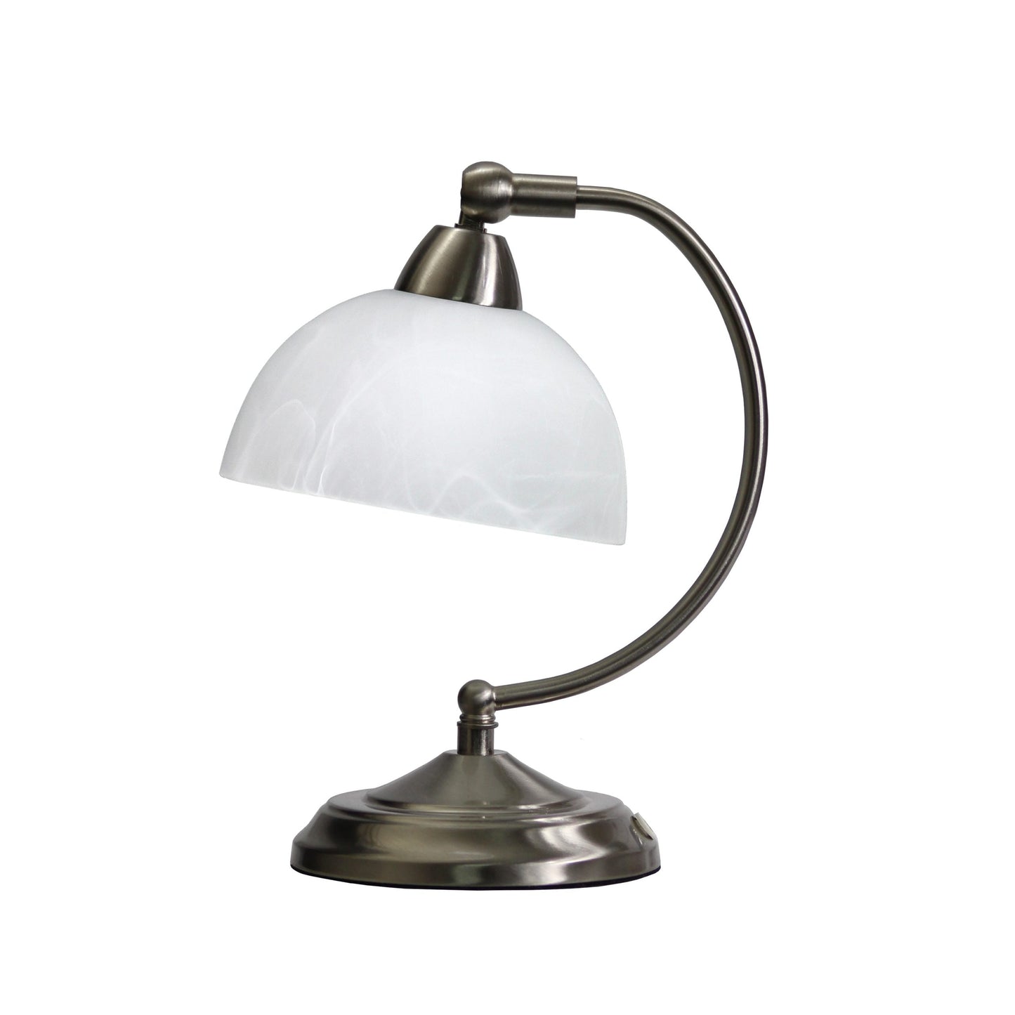 All The Rages Elegant Designs Brushed Nickel Mini Modern Bankers Desk Lamp With Touch Dimmer Control Base