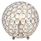 All The Rages Elegant Designs Chrome Finish Crystal Ball Sequin Table Lamp