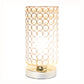 All The Rages Elegant Designs Chrome Finish Elipse Crystal Bedside Nightstand Cylindrical Uplight Table Lamp