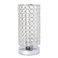 All The Rages Elegant Designs Chrome Finish Elipse Crystal Bedside Nightstand Cylindrical Uplight Table Lamp