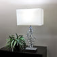 All The Rages Elegant Designs Chrome Finish Prismatic Crystal Sequin Table Lamp