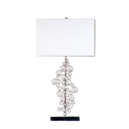 All The Rages Elegant Designs Chrome Finish Prismatic Crystal Sequin Table Lamp
