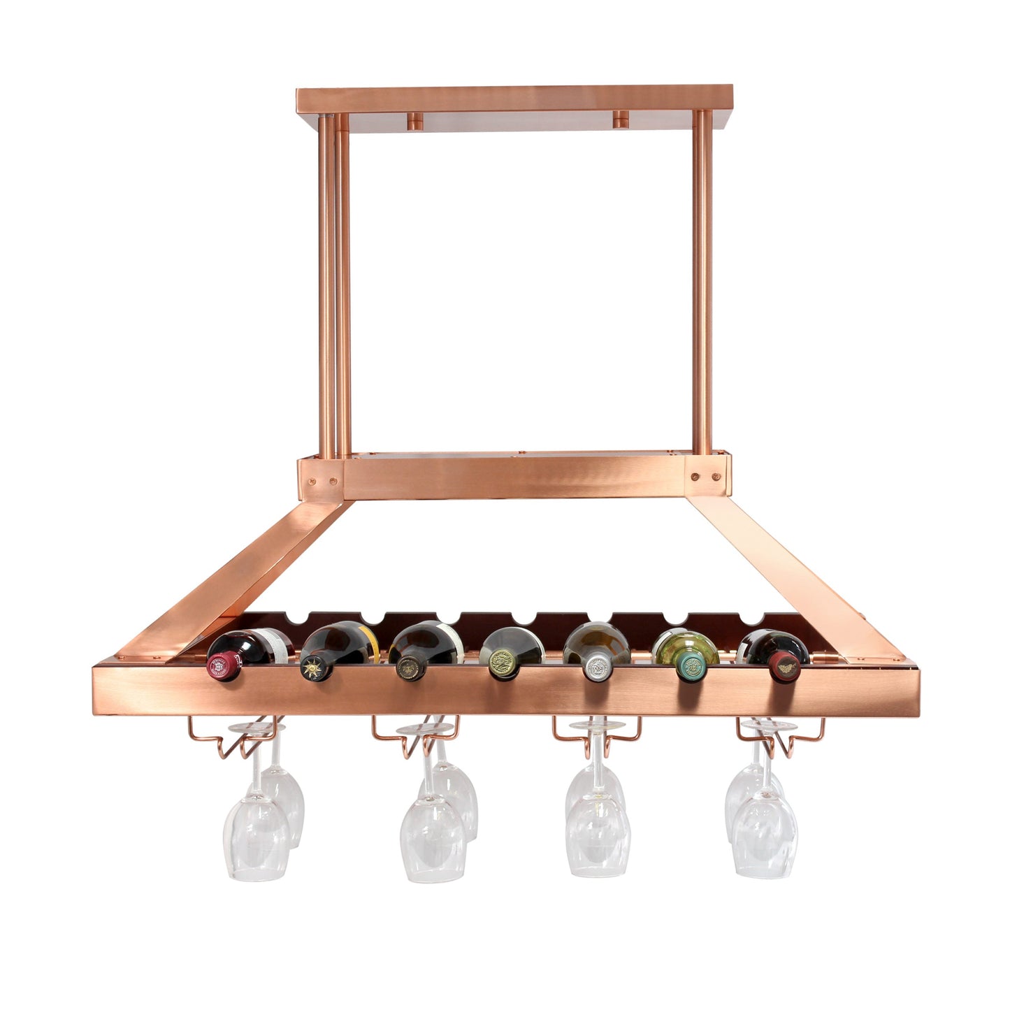 All The Rages Elegant Designs Copper 2-Light LED Overhead Wine Rack Downlight