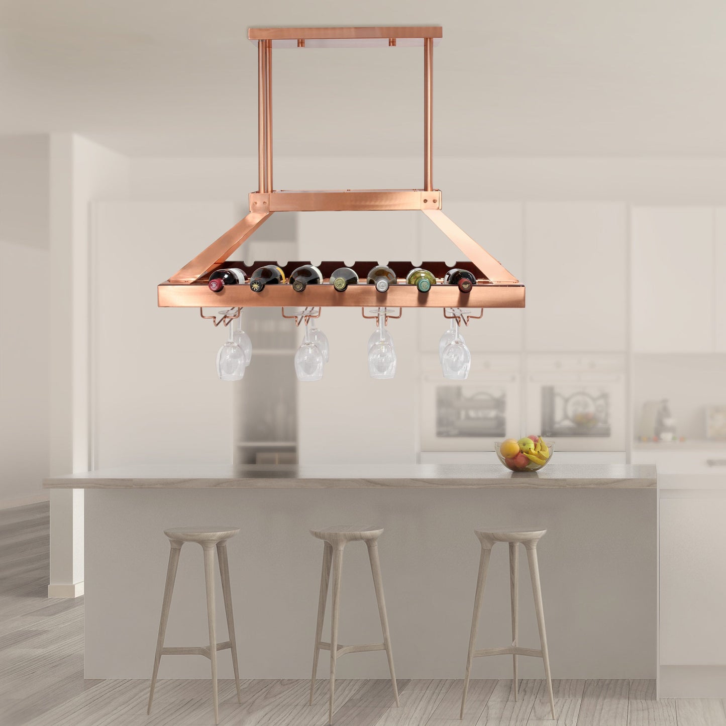 All The Rages Elegant Designs Copper 2-Light LED Overhead Wine Rack Downlight