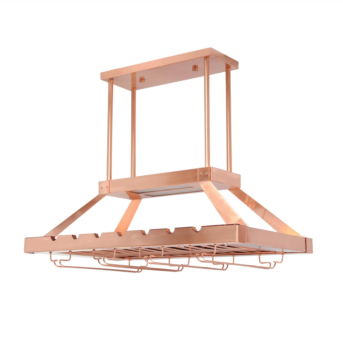 All The Rages Elegant Designs Copper 2-Light LED Overhead Wine Rack Downlight